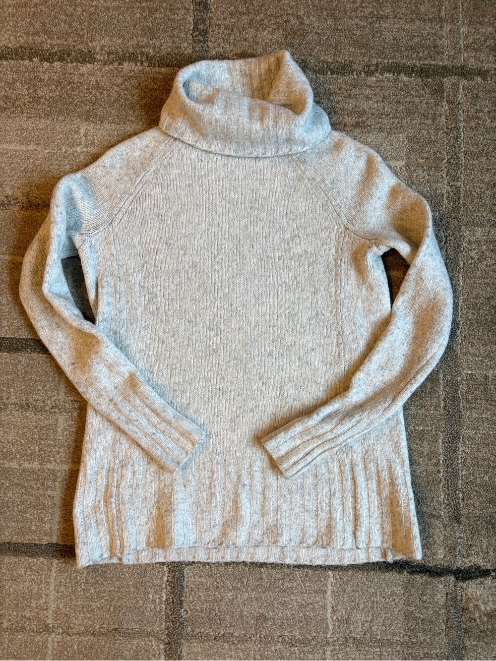 Vintage GAP Light Heather Gray Ribbed Turtleneck Sweater Women’s XS oversized